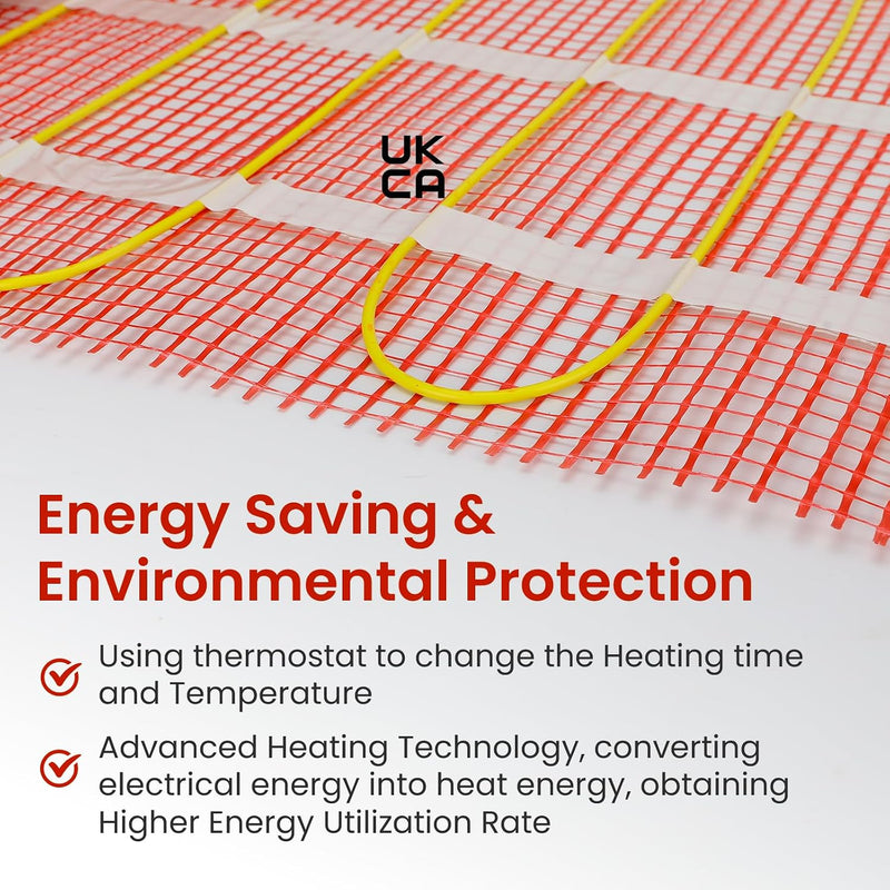 1㎡ Electric Underfloor Heating Mat Self-Adhesive 200W
