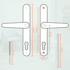 1 Set Upvc Door Handle 92MM Backset 122MM