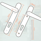 1 Set Upvc Door Handle 92MM Backset 122MM