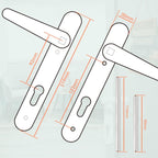 1 Set Upvc Door Handle 92MM Backset 122MM