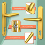 1 Set Upvc Door Handle 92MM Backset 122MM