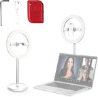 10.5" Desk Ring Light with Stands Phone Holders (2 Pack)