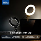 10.5" Desk Ring Light with Stands Phone Holders (2 Pack)