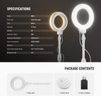 10.5" Desk Ring Light with Stands Phone Holders (2 Pack)