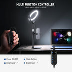 10.5" Desk Ring Light with Stands Phone Holders (2 Pack)