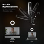 10.5" Desk Ring Light with Stands Phone Holders (2 Pack)