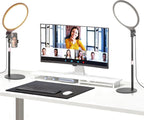 10.5" Desk Ring Light with Stands Phone Holders (2 Pack)