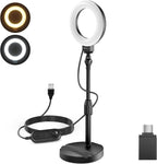 10.5" Desk Ring Light with Stands Phone Holders (2 Pack)