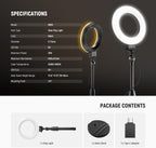 10.5" Desk Ring Light with Stands Phone Holders (2 Pack)