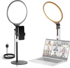 10.5" Desk Ring Light with Stands Phone Holders (2 Pack)