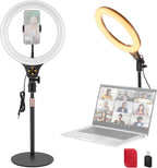 10.5" Desk Ring Light with Stands Phone Holders (2 Pack)