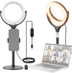 10.5" Desk Ring Light with Stands Phone Holders (2 Pack)