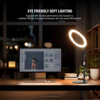 10.5" Desk Ring Light with Stands Phone Holders (2 Pack)