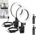 10.5" Desk Ring Light with Stands Phone Holders (2 Pack)
