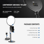 10.5" Desk Ring Light with Stands Phone Holders (2 Pack)