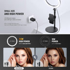 10.5" Desk Ring Light with Stands Phone Holders (2 Pack)