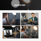 10.5" Desk Ring Light with Stands Phone Holders (2 Pack)