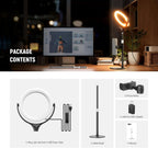 10.5" Desk Ring Light with Stands Phone Holders (2 Pack)