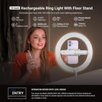 10.5" Desk Ring Light with Stands Phone Holders (2 Pack)