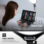 10.5" Desk Ring Light with Stands Phone Holders (2 Pack)