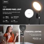 10.5" Desk Ring Light with Stands Phone Holders (2 Pack)