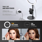 10.5" Desk Ring Light with Stands Phone Holders (2 Pack)