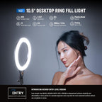 10.5" Desk Ring Light with Stands Phone Holders (2 Pack)