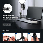 10.5" Desk Ring Light with Stands Phone Holders (2 Pack)