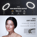 10.5" Desk Ring Light with Stands Phone Holders (2 Pack)