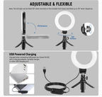 10.5" Desk Ring Light with Stands Phone Holders (2 Pack)