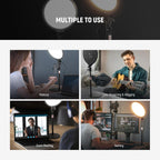 10.5" Desk Ring Light with Stands Phone Holders (2 Pack)