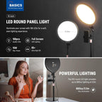 10.5" Desk Ring Light with Stands Phone Holders (2 Pack)