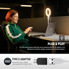 10.5" Desk Ring Light with Stands Phone Holders (2 Pack)
