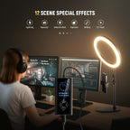 10.5" Desk Ring Light with Stands Phone Holders (2 Pack)
