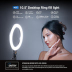 10.5" Desk Ring Light with Stands Phone Holders (2 Pack)