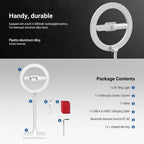 10.5" Desk Ring Light with Stands Phone Holders (2 Pack)