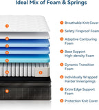 10.6 Inch Mattress Medium Firm Hybrid with Memory