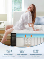 10.6 Inch Mattress Medium Firm Hybrid with Memory