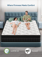 10.6 Inch Mattress Medium Firm Hybrid with Memory