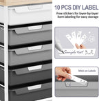 10-Drawer Craft Organiser Trolley Cart Mobile Rolling Diy