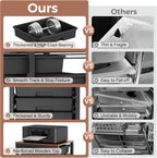 10-Drawer Storage Trolley Rolling Cart with Wooden Top