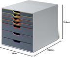 10 Drawer Unit Desktop Set with 10 Colour