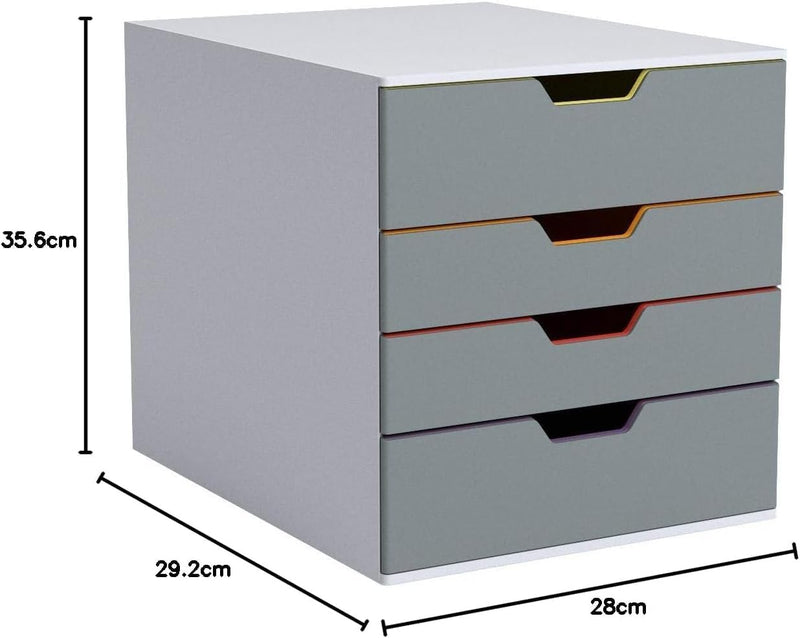 10 Drawer Unit Desktop Set with 10 Colour