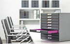 10 Drawer Unit Desktop Set with 10 Colour