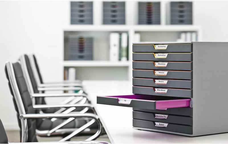 10 Drawer Unit Desktop Set with 10 Colour