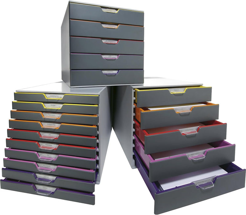 10 Drawer Unit Desktop Set with 10 Colour