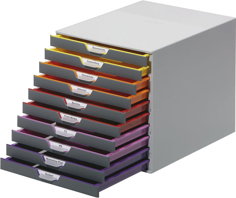 10 Drawer Unit Desktop Set with 10 Colour