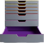 10 Drawer Unit Desktop Set with 10 Colour