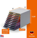 10 Drawer Unit Desktop Set with 10 Colour