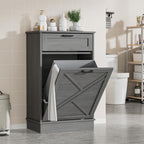 10 Gallons Tilt Out Trash Can Cabinet Wooden
